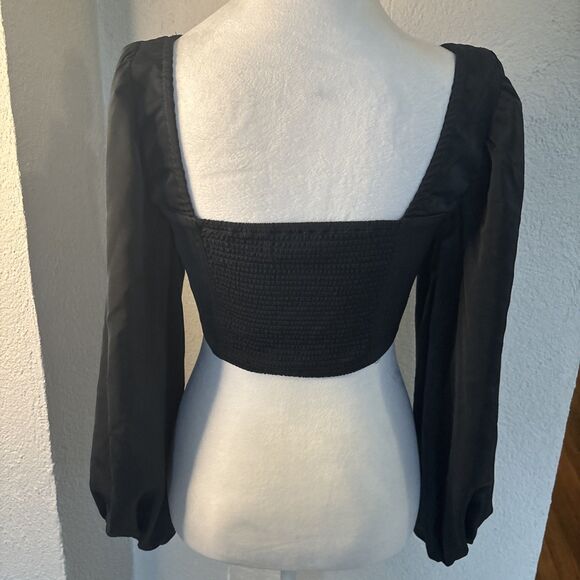 Urban Outfitters Maddie Women's Top Bustier Corset Puff Sleeve Crop Top Size S - Picture 2 of 9